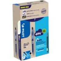Pilot inklapbaar Gelpen Zwart 0.4 mm Medium Kegelvormig Navulbaar Recycled 20 Stuks