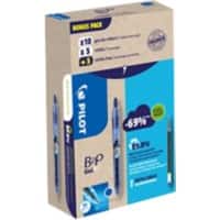 Pilot inklapbaar Gelpen Blauw 0.4 mm Medium Kegelvormig Navulbaar Recycled 20 Stuks