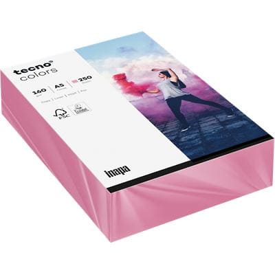 tecno A5 Gekleurd papier Roze 160 g/m² 250 Vellen