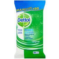 Dettol Power & fresh Multi-reinigingsdoekjes 80 Stuks