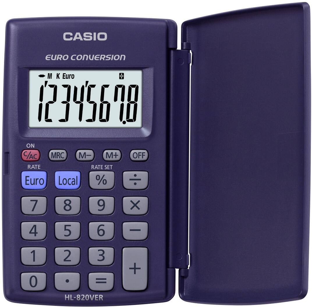 Casio HL-820VER Zakrekenmachine 12-cijferig LCD-scherm blauw
