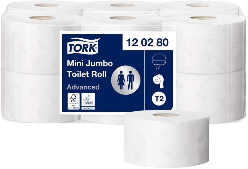 Tork Advanced Toiletpapier 2-laags 120280 12 Rollen à 850 Vellen