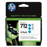 HP 712 Inktcartridge Origineel DesignJet 3ED77A 29 ml Cyaan Pak van 3