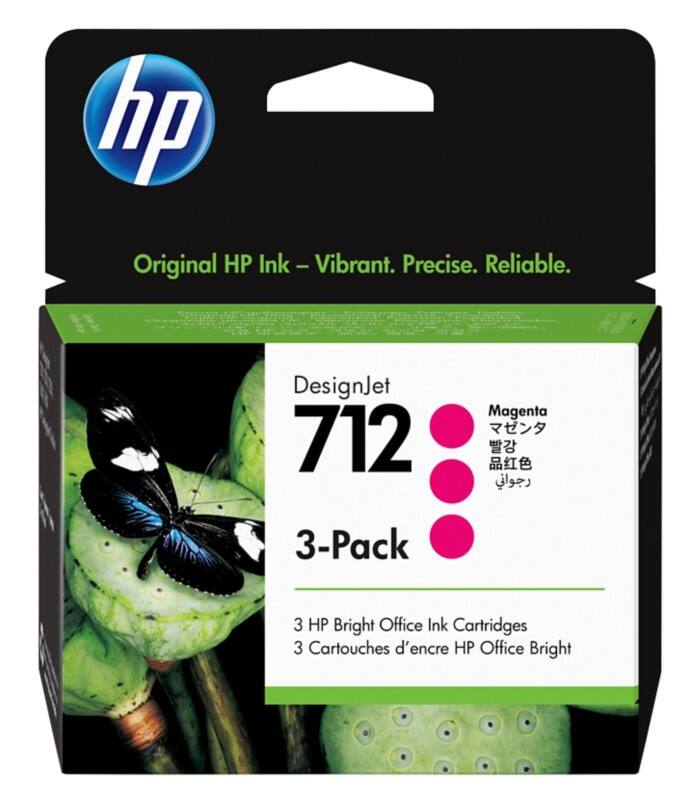 HP 712 Origineel Inktcartridge 3ED78A Magenta 3 Stuks à 29 ml