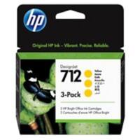 HP 712 Origineel Inktcartridge 3ED79A Geel 3 Stuks à 29 ml