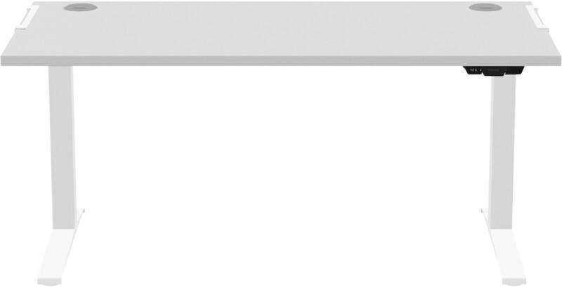 Fellowes Levado Zit-sta-bureau Rechthoekig Grijs T-Voet 1.829 (B) x 698 (D) x 1.257 (H) mm MDF (Medium-density fibreboard), PVC (Polyvinylchloride), Staal