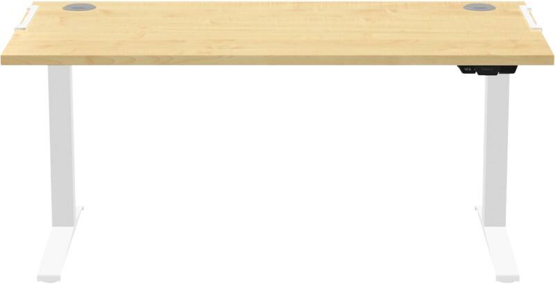 Fellowes Levado Zit-sta-bureau Rechthoekig Ahorn T-Voet 1.829 (B) x 698 (D) x 1.257 (H) mm MDF (Medium-density fibreboard), PVC (Polyvinylchloride), Staal