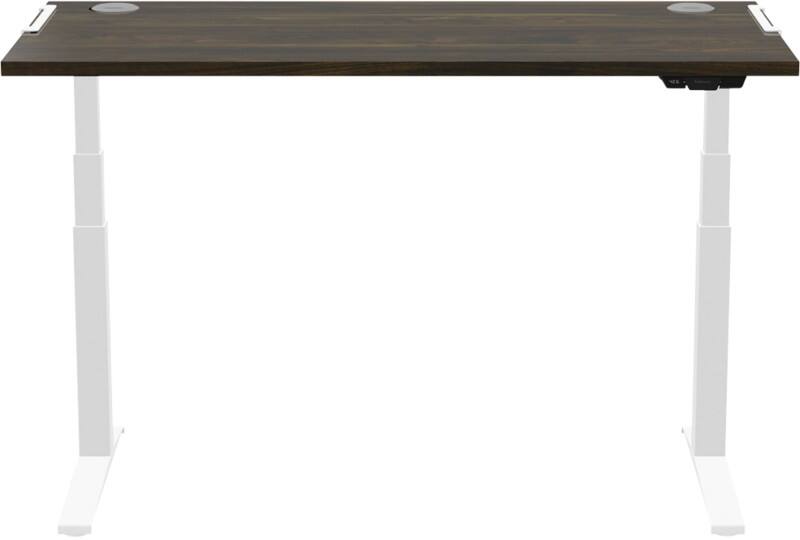 Fellowes Levado Zit-sta-bureau Rechthoekig Walnoot T-Voet 1.829 (B) x 698 (D) x 1.257 (H) mm MDF (Medium-density fibreboard), PVC (Polyvinylchloride), Staal