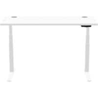 Fellowes Levado Zit-sta-bureau Rechthoekig Wit T-Voet 1.829 (B) x 698 (D) x 1.257 (H) mm MDF (Medium-density fibreboard), PVC (Polyvinylchloride), Staal
