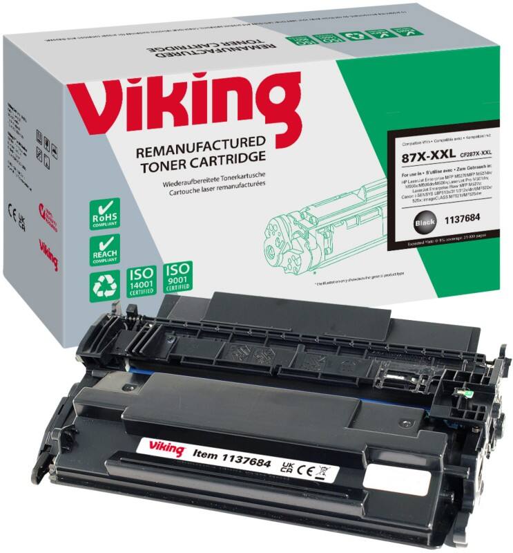 Viking 87X-XXL compatibele HP tonercartridge CF287X-XXL zwart
