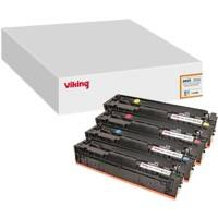 Viking 203X compatibele HP tonercartridge CF540X / CF541X / CF543X / CF542X zwart, cyaan, magenta, geel multipak 4 stuks