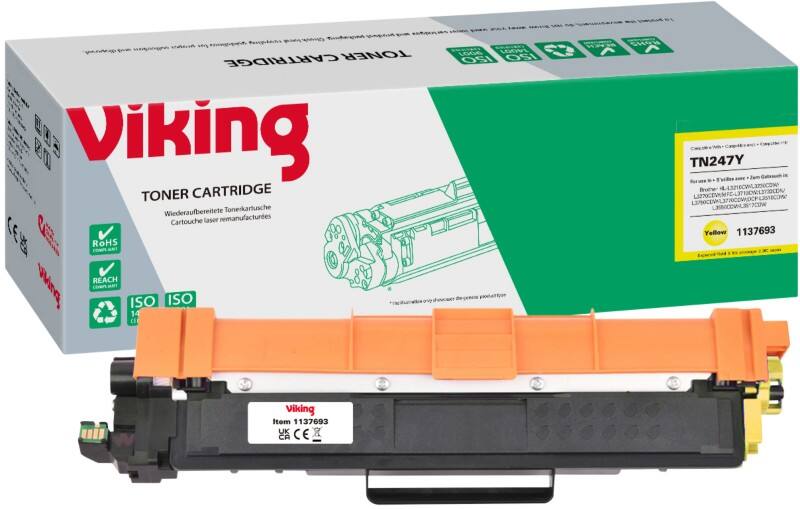 Viking TN-247Y compatibele Brother tonercartridge geel