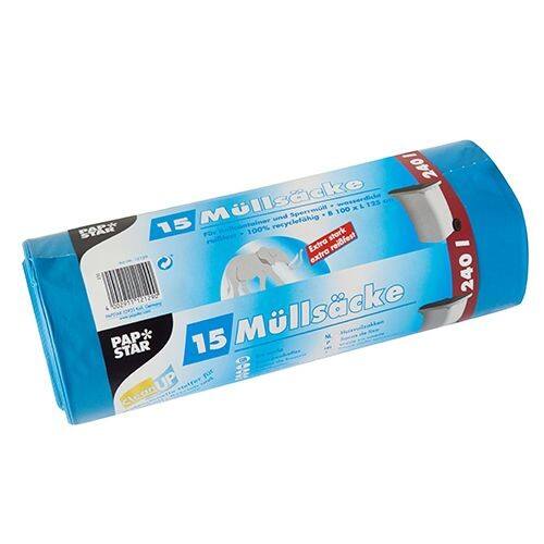 Papstar Vuilniszak Blauw 12129 15 Stuks