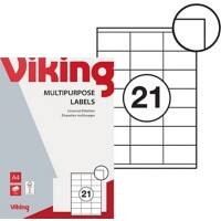 Viking Multifunctionele etiketten 1137992 Wit 41 x 70 mm 100 Vellen à 21 Etiketten