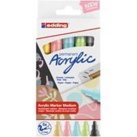 Edding Acrylmarker Pastel E-5100 Kleurenassortiment 5 Stuks