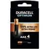Duracell Batterijen Optimum AAA Alkaline 1.5 V 4 Stuks