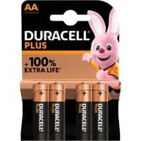 Duracell Batterijen Plus 100 AA Alkaline 4 Stuks