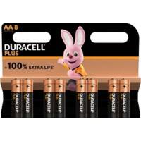 Duracell Batterijen Plus 100 AA Alkaline 1.5 V 8 Stuks