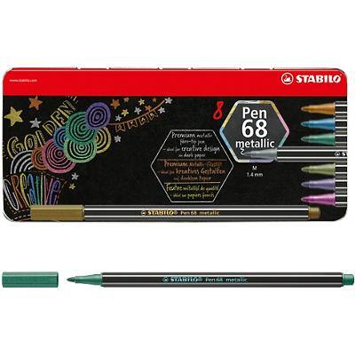 STABILO Viltstift Pen 68 Metallic 8 Stuks