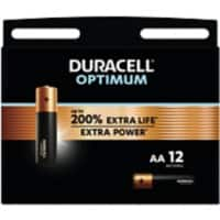 Duracell Batterij Optimum AA Alkaline 12 Stuks