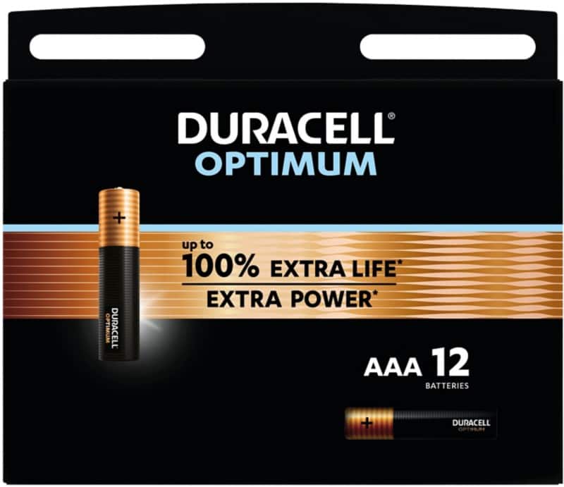 Duracell Batterij Optimum AAA Alkaline 12 Stuks
