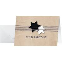 Sigel Christmas Wrapping Kerstkaart Bruin 25 Stuks
