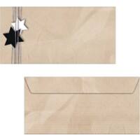Sigel Kerst envelop Christmas Wrapping Bruin 90 g/m² DL 50 Stuks