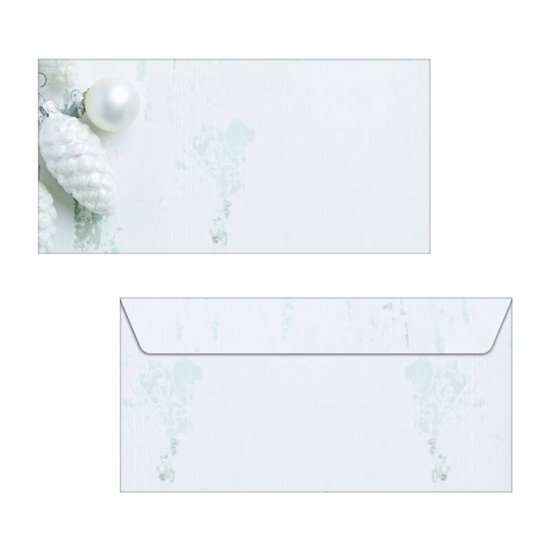 Sigel Enveloppen Modern Christmas Papier Grijs, wit 22 x 11 cm 50 Stuks