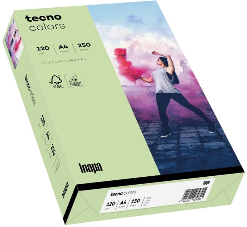 tecno A4 Gekleurd papier Groen 120 g/m² 250 Vellen