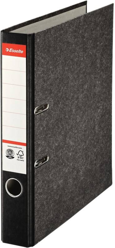 Esselte Essentials Smal Ordner A4 52 mm Zwart 2 Ringen 56997 Wolkenmarmer Staand Gerecycled