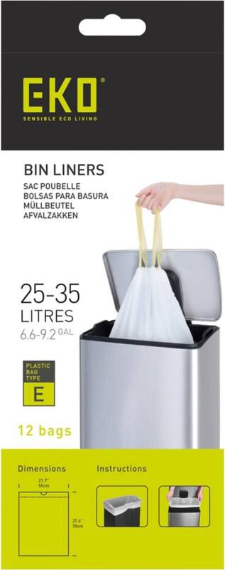 EKO Vuilniszakken 35 l Wit PE (polyethyleen) 72 Rollen