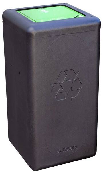 Brickbin Prullenbak 65 l Zwart Gerecycled plastic (HDPE) 561672
