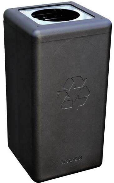 Brickbin Prullenbak 65 l Zwart Roestvrij staal 561673.0000