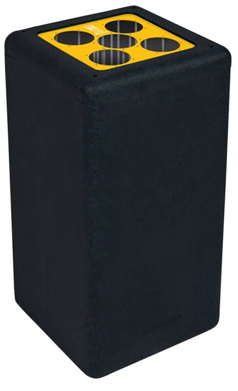 Brickbin Prullenbak 65 l Zwart Gerecycled plastic (HDPE) 561676