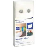 Legamaster Glassboard Magneten 7-181700 Zilver Pak van 6