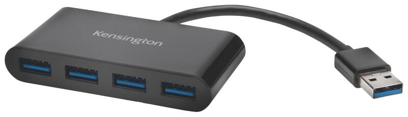 Kensington UH4000 4 x USB 3.0 Female naar 1 x USB 1.1 Male Hub K39121EU 4 Poorten Zwart