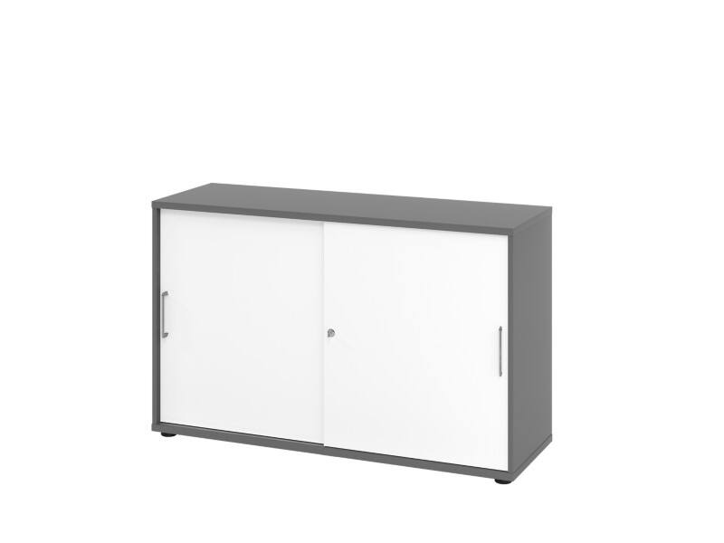 Hammerbacher Kast 2 Planken Afsluitbaar  Grafiet