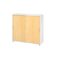Hammerbacher Kast 4 Planken Afsluitbaar  Wit