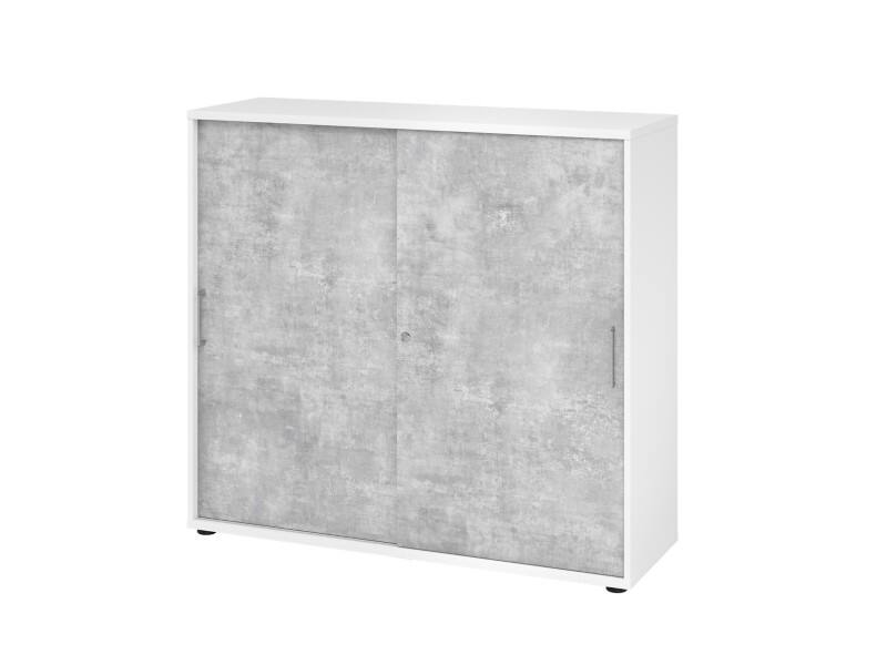 Hammerbacher Kast 4 Planken Afsluitbaar  Wit