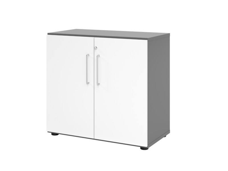 Hammerbacher Kast Spaanplaat 1 Plank Afsluitbaar  Grijs