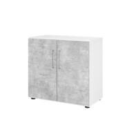 Hammerbacher Kast Spaanplaat 1 Plank Afsluitbaar  Beton Wit