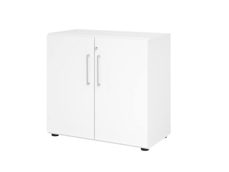 Hammerbacher Kast Spaanplaat 1 Plank Afsluitbaar 800 x 420 x 746 mm Wit