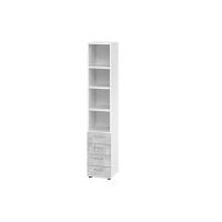 Hammerbacher Kast V964S4/W/M/BS Wit, Beton 40 x 42 x 215,4 cm