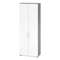 Hammerbacher Kast Spaanplaat 5 Planken Afsluitbaar  Grafiet, Wit