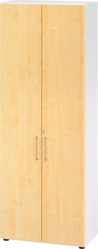 Hammerbacher Schrank Spaanplaat 5 Planken Afsluitbaar  Ahorn Wit