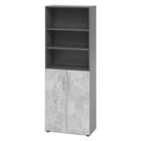 Hammerbacher Spaanplaat Kast 5 Planken  Grafiet Beton
