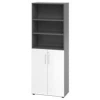 Hammerbacher Kast 5 Planken  Grafiet, Wit
