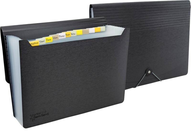 Rapesco Germ-Savvy Harmonicamap 13 Vakken A4 PP (Polypropeen) Zwart 1638