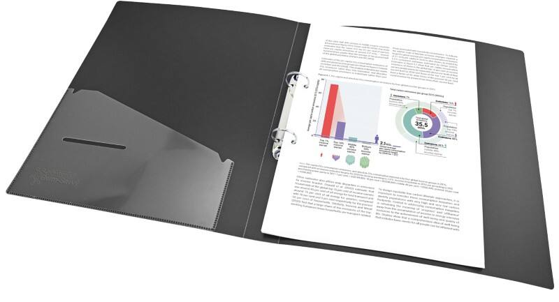 Rapesco Germ-Savvy 25 mm Ringband PP (Polypropeen) A4 2 Ringen Zwart 4 Stuks