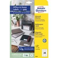 Avery Etiketten 6122 Klevend A4 Wit 70 x 36 mm 10 Vellen à 24 Etiketten